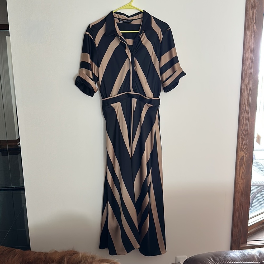 Zara Silk Shirt Dress